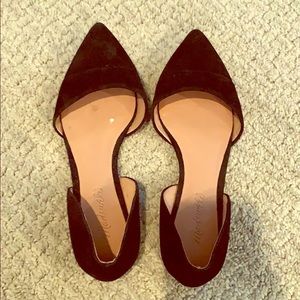 Madewell D’Orsay flats in black suede